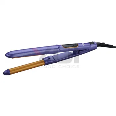 Yui KB3032 Ceramic Plate Led Display Afro Wave 13 mm Lilac Color Curling Iron