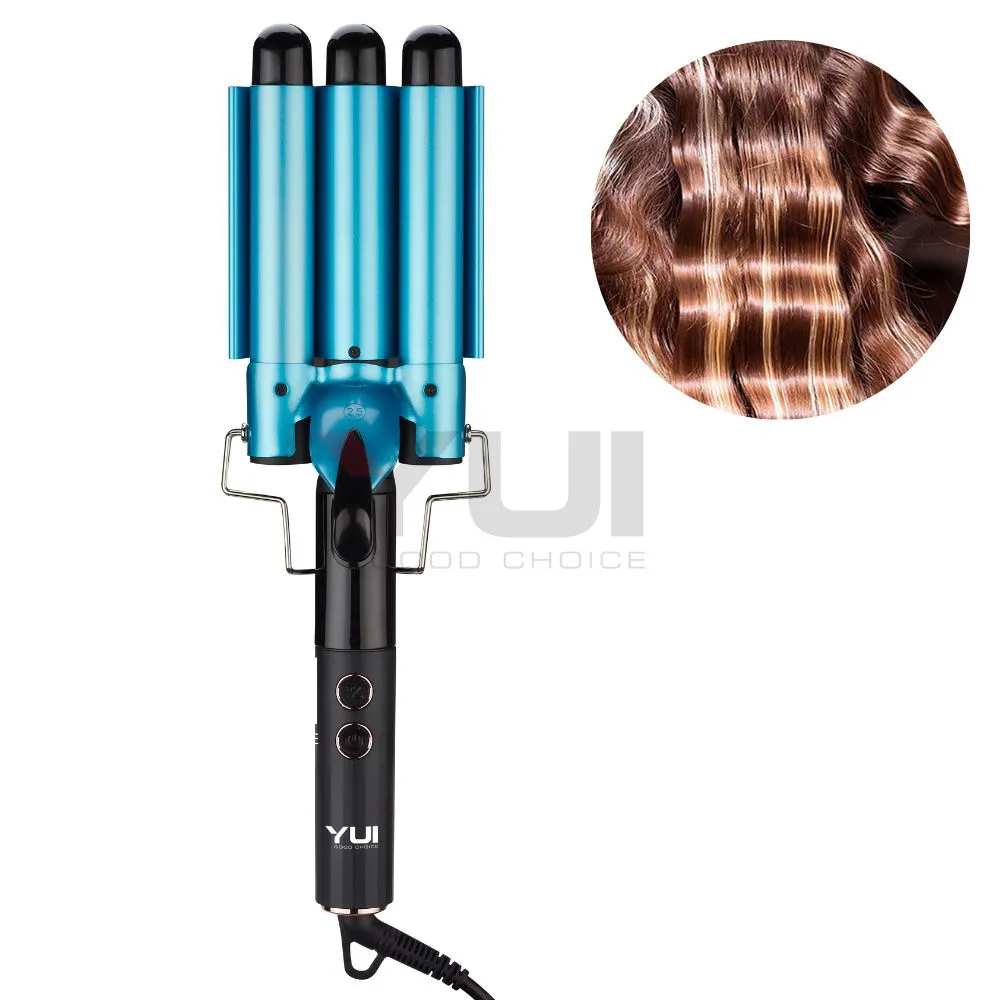 Yui KB3035 Foldable Ceramic Plate Water Wave Wag 25mm Hair Curling Iron